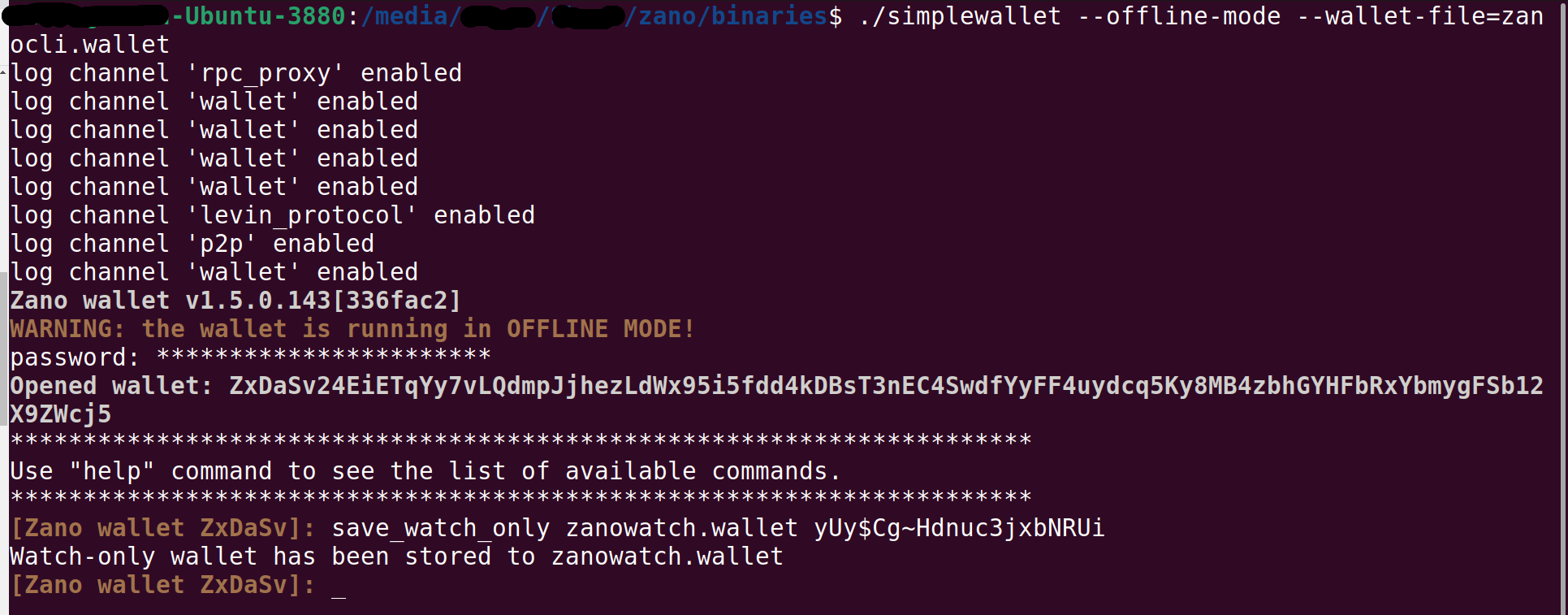 alt using-zano-ubuntu-watch-only
